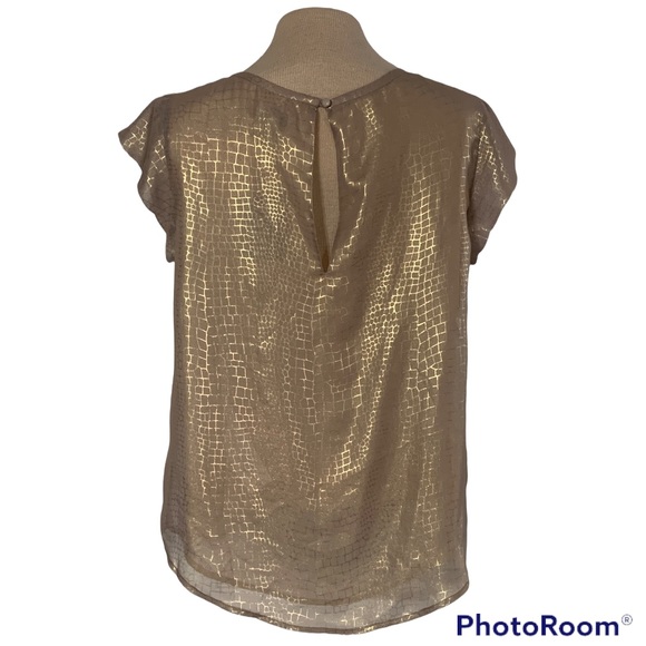 ✨NWT✨ Joie Metallic Snake Skin Gold Top - Picture 5 of 9